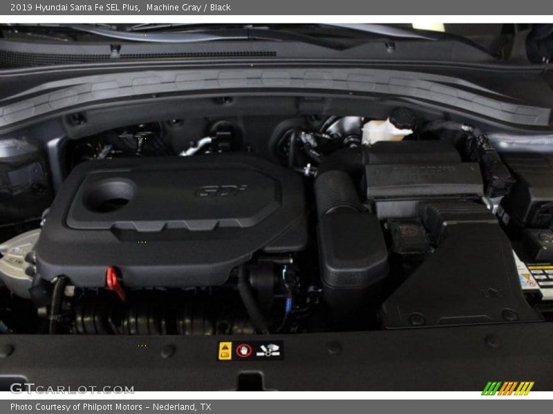 Machine Gray / Black 2019 Hyundai Santa Fe SEL Plus