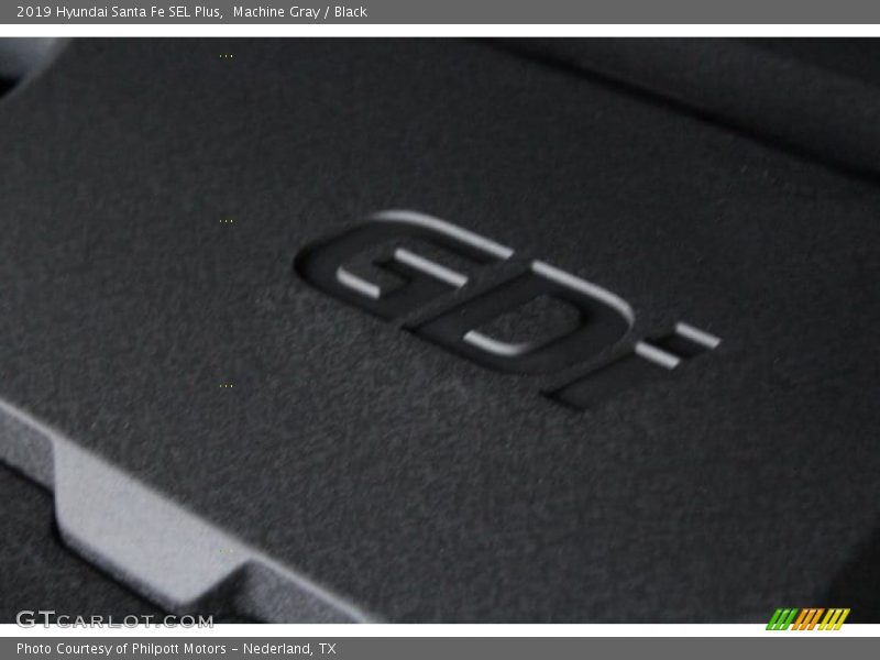 Machine Gray / Black 2019 Hyundai Santa Fe SEL Plus
