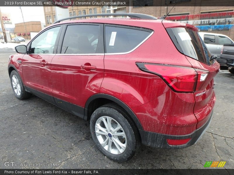 Ruby Red / Chromite Gray/Charcoal Black 2019 Ford Escape SEL 4WD
