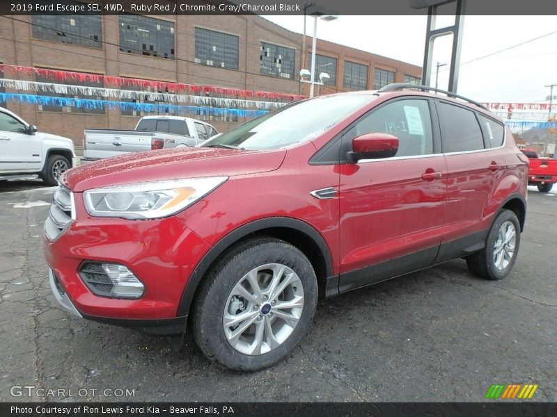 Ruby Red / Chromite Gray/Charcoal Black 2019 Ford Escape SEL 4WD