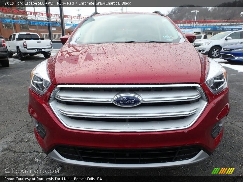 Ruby Red / Chromite Gray/Charcoal Black 2019 Ford Escape SEL 4WD