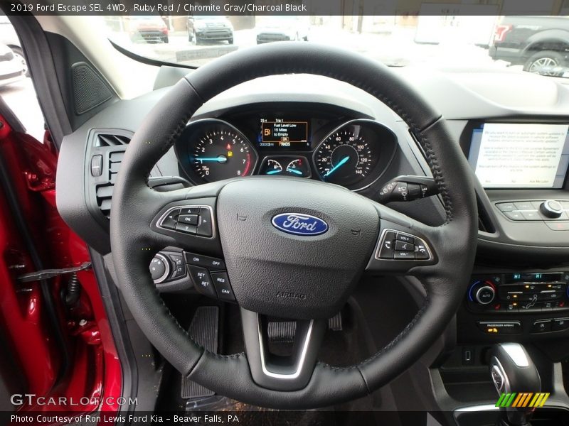 Ruby Red / Chromite Gray/Charcoal Black 2019 Ford Escape SEL 4WD