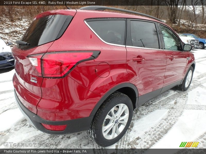 Ruby Red / Medium Light Stone 2019 Ford Escape SEL 4WD