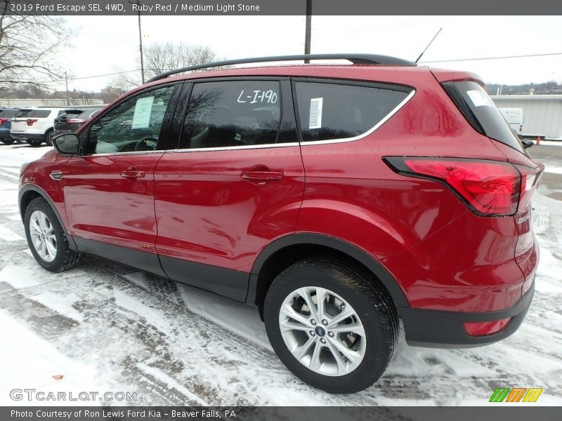 Ruby Red / Medium Light Stone 2019 Ford Escape SEL 4WD