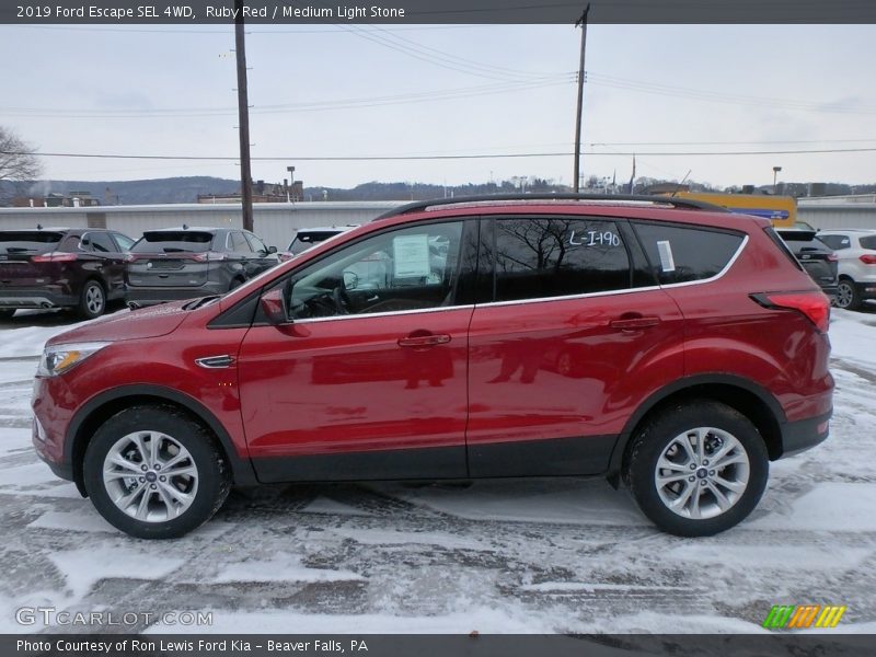 Ruby Red / Medium Light Stone 2019 Ford Escape SEL 4WD