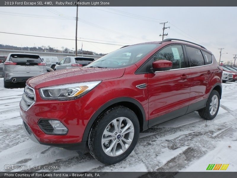 Ruby Red / Medium Light Stone 2019 Ford Escape SEL 4WD