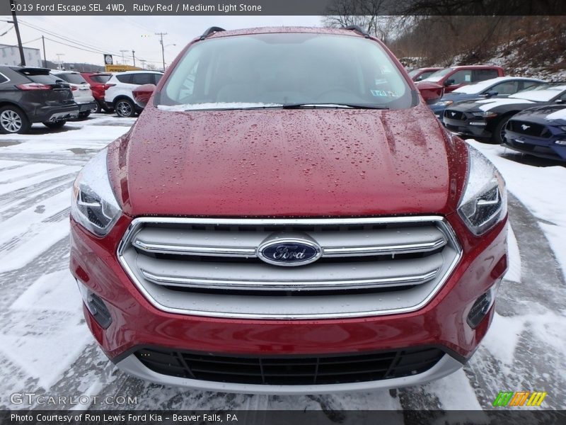 Ruby Red / Medium Light Stone 2019 Ford Escape SEL 4WD