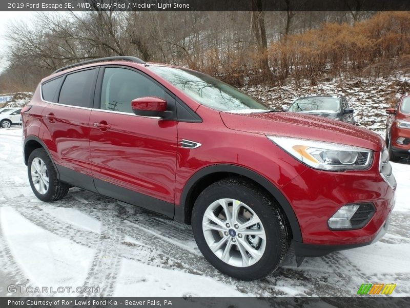 Ruby Red / Medium Light Stone 2019 Ford Escape SEL 4WD
