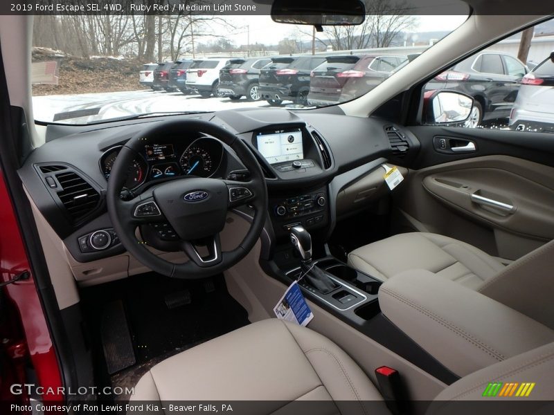 Ruby Red / Medium Light Stone 2019 Ford Escape SEL 4WD