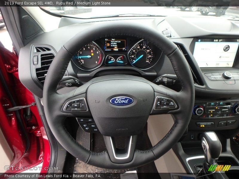 Ruby Red / Medium Light Stone 2019 Ford Escape SEL 4WD