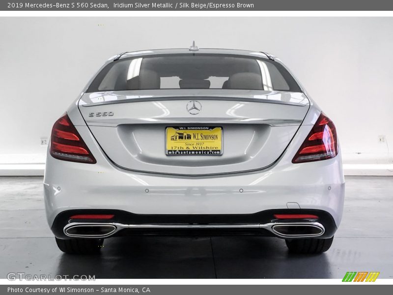 Iridium Silver Metallic / Silk Beige/Espresso Brown 2019 Mercedes-Benz S 560 Sedan