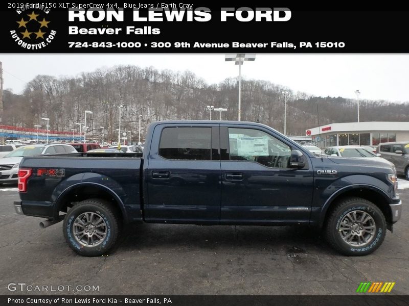 Blue Jeans / Earth Gray 2019 Ford F150 XLT SuperCrew 4x4