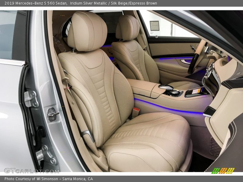 Iridium Silver Metallic / Silk Beige/Espresso Brown 2019 Mercedes-Benz S 560 Sedan