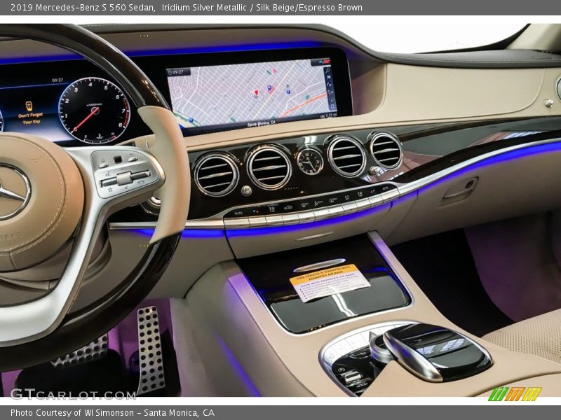 Iridium Silver Metallic / Silk Beige/Espresso Brown 2019 Mercedes-Benz S 560 Sedan