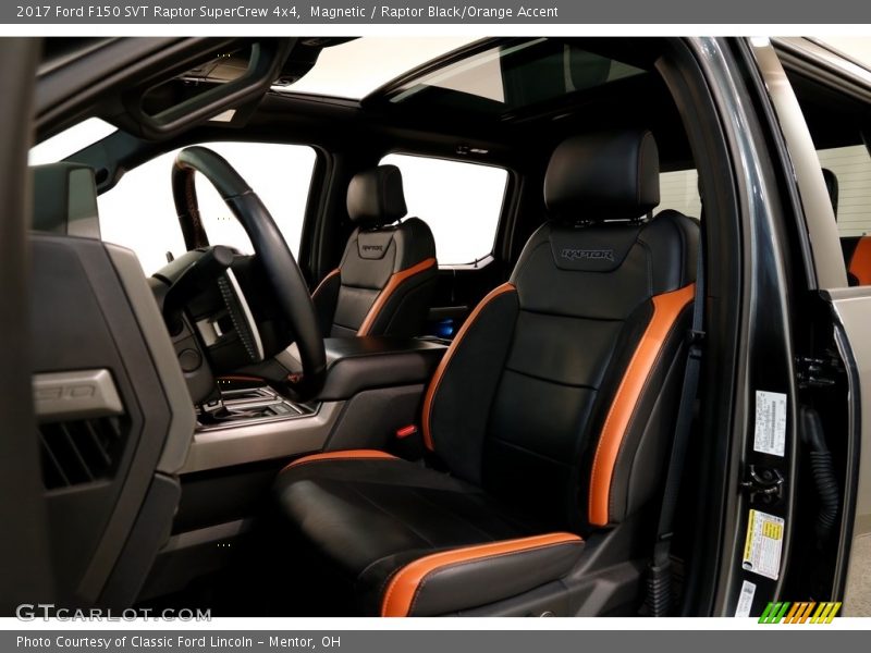Magnetic / Raptor Black/Orange Accent 2017 Ford F150 SVT Raptor SuperCrew 4x4