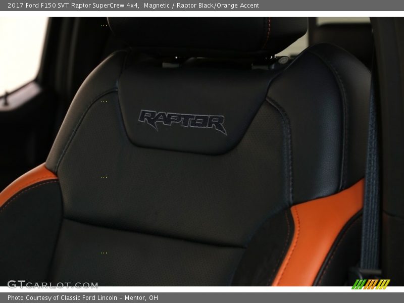 Magnetic / Raptor Black/Orange Accent 2017 Ford F150 SVT Raptor SuperCrew 4x4