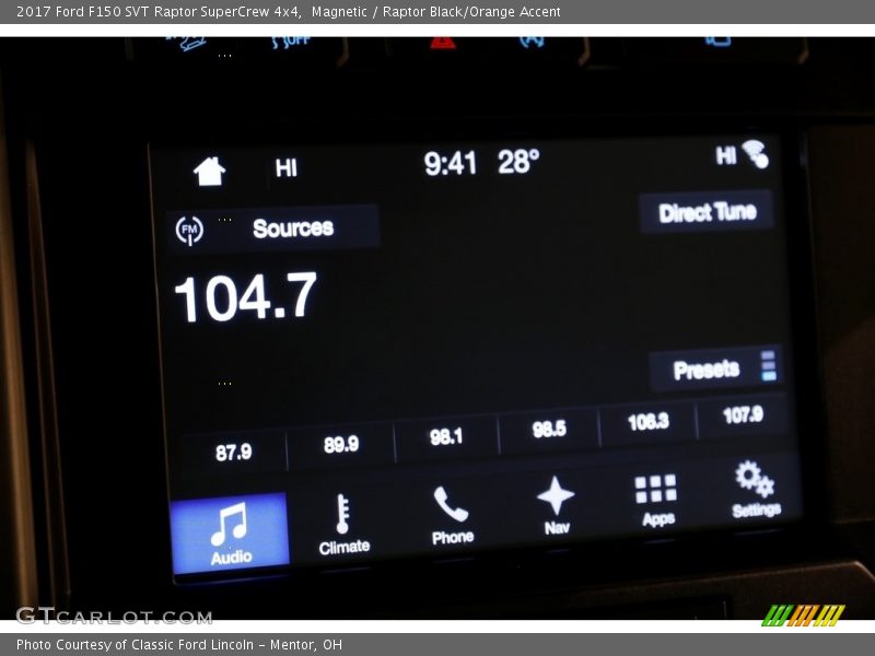Magnetic / Raptor Black/Orange Accent 2017 Ford F150 SVT Raptor SuperCrew 4x4