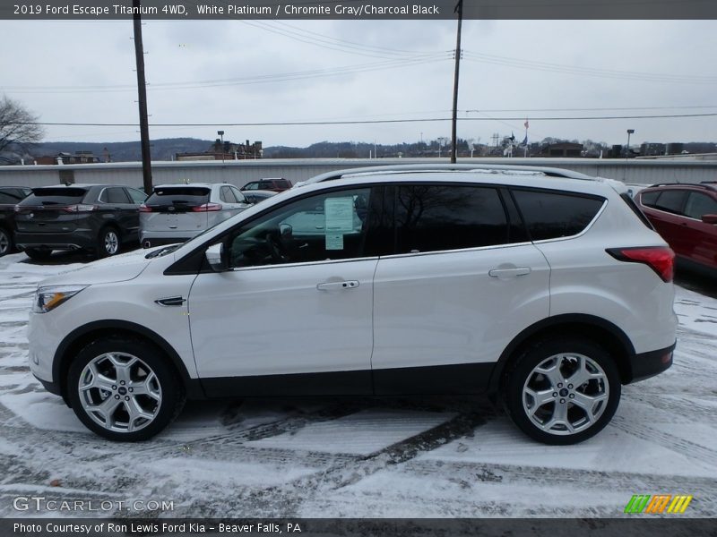 White Platinum / Chromite Gray/Charcoal Black 2019 Ford Escape Titanium 4WD