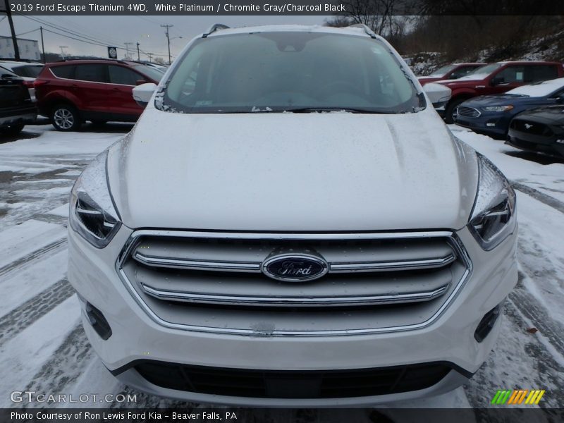 White Platinum / Chromite Gray/Charcoal Black 2019 Ford Escape Titanium 4WD