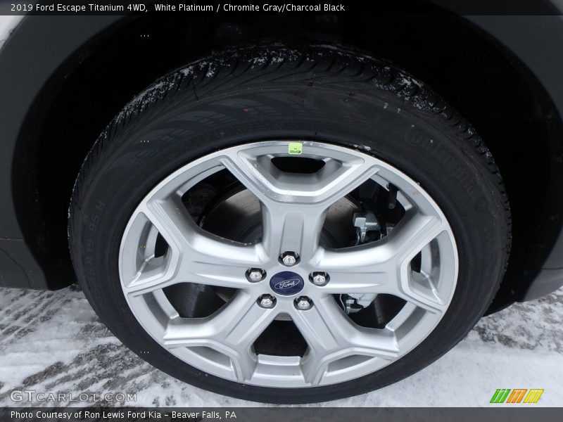 White Platinum / Chromite Gray/Charcoal Black 2019 Ford Escape Titanium 4WD