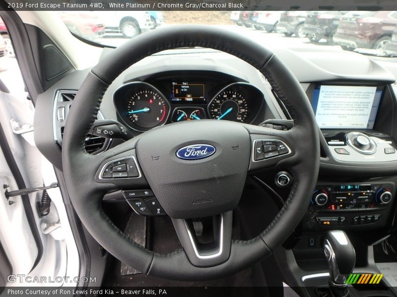 White Platinum / Chromite Gray/Charcoal Black 2019 Ford Escape Titanium 4WD