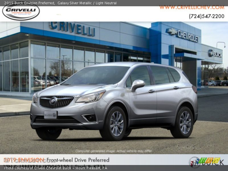 Galaxy Silver Metallic / Light Neutral 2019 Buick Envision Preferred