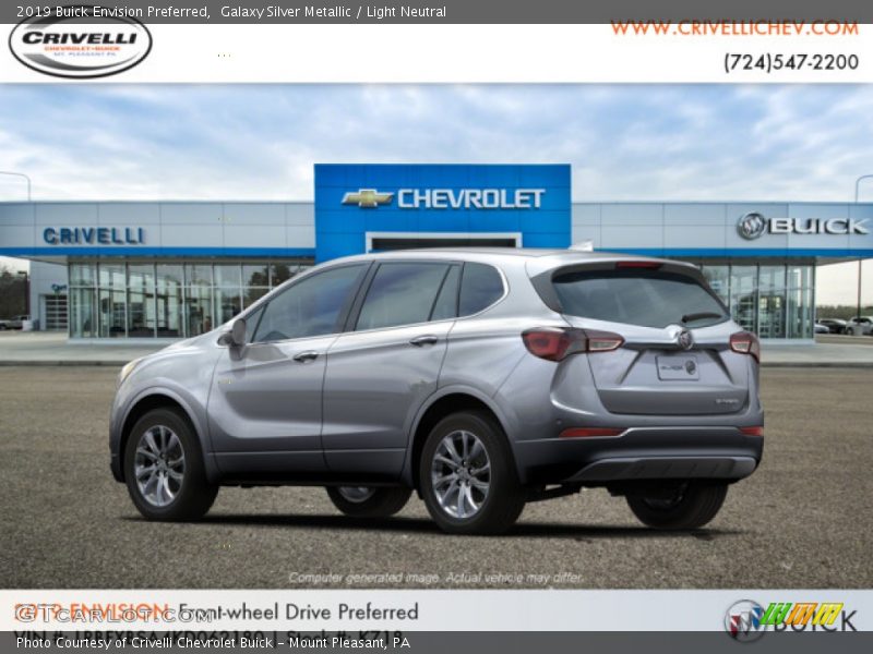 Galaxy Silver Metallic / Light Neutral 2019 Buick Envision Preferred