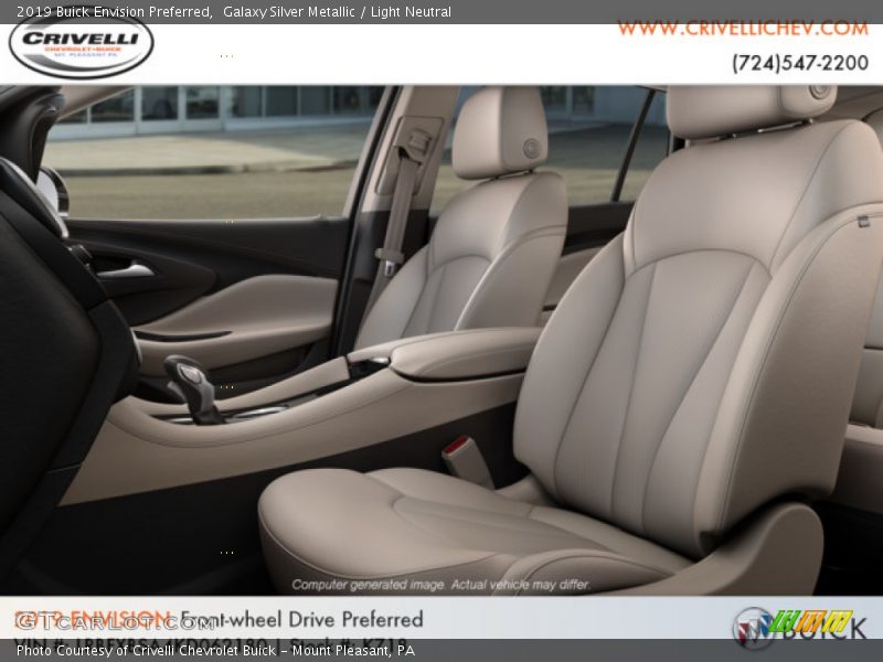 Galaxy Silver Metallic / Light Neutral 2019 Buick Envision Preferred