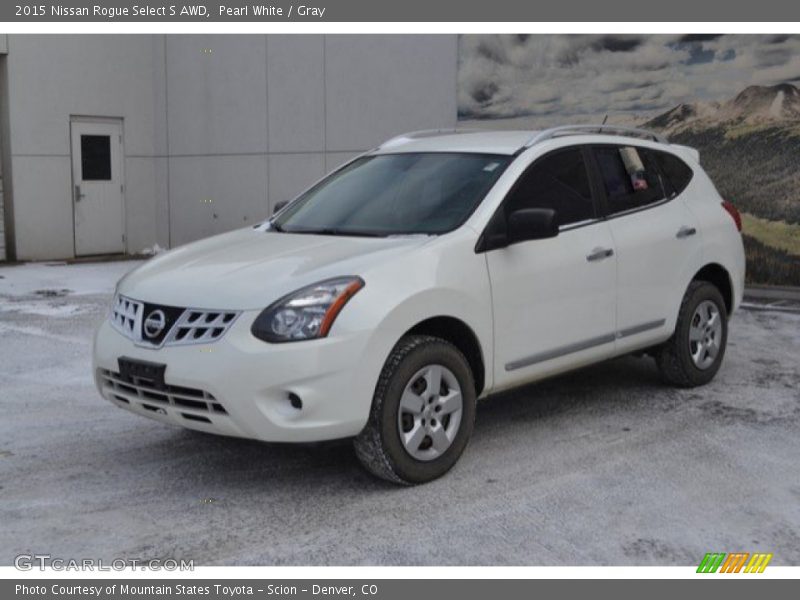 Pearl White / Gray 2015 Nissan Rogue Select S AWD