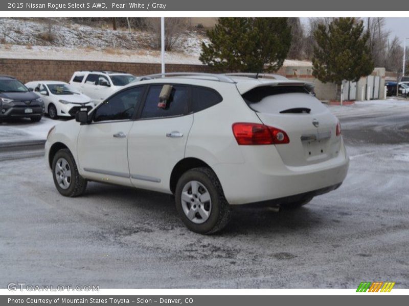 Pearl White / Gray 2015 Nissan Rogue Select S AWD
