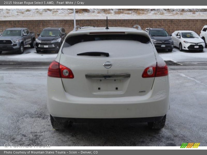 Pearl White / Gray 2015 Nissan Rogue Select S AWD