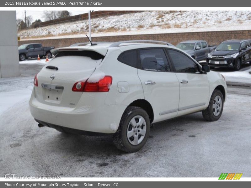 Pearl White / Gray 2015 Nissan Rogue Select S AWD