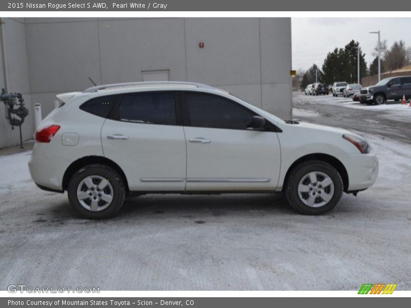 Pearl White / Gray 2015 Nissan Rogue Select S AWD