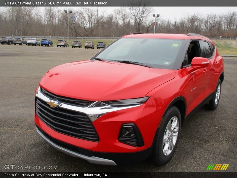 Red Hot / Jet Black 2019 Chevrolet Blazer 3.6L Cloth AWD