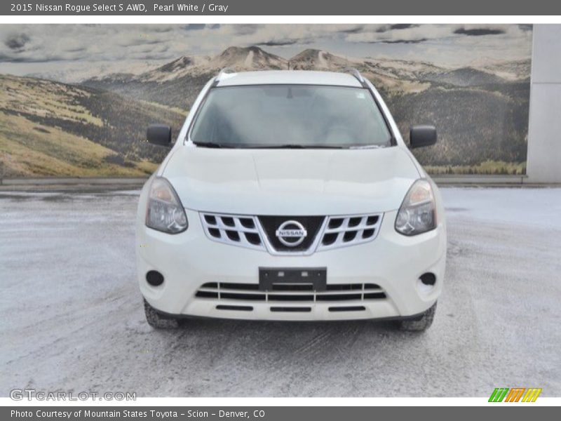 Pearl White / Gray 2015 Nissan Rogue Select S AWD