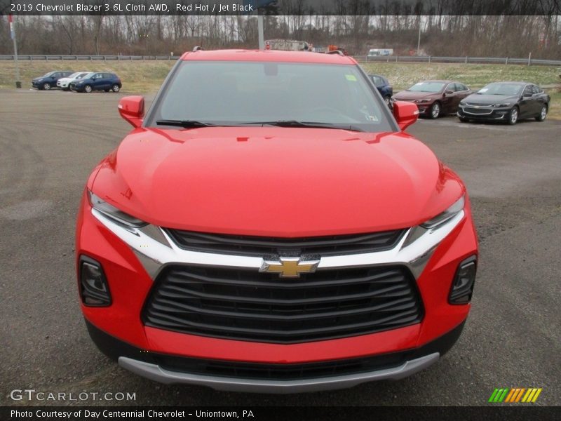 Red Hot / Jet Black 2019 Chevrolet Blazer 3.6L Cloth AWD