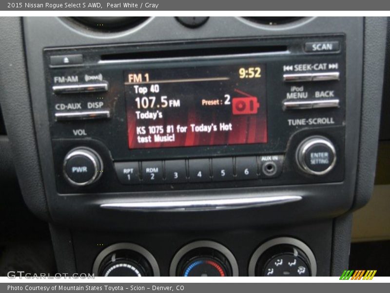 Pearl White / Gray 2015 Nissan Rogue Select S AWD