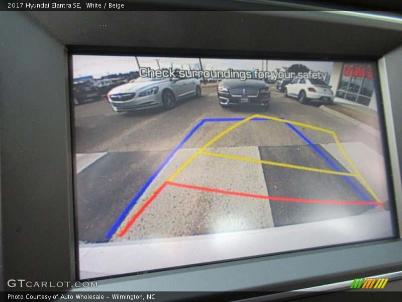 White / Beige 2017 Hyundai Elantra SE