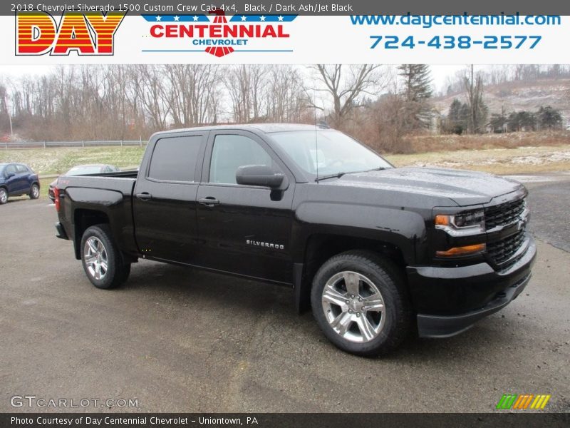 Black / Dark Ash/Jet Black 2018 Chevrolet Silverado 1500 Custom Crew Cab 4x4