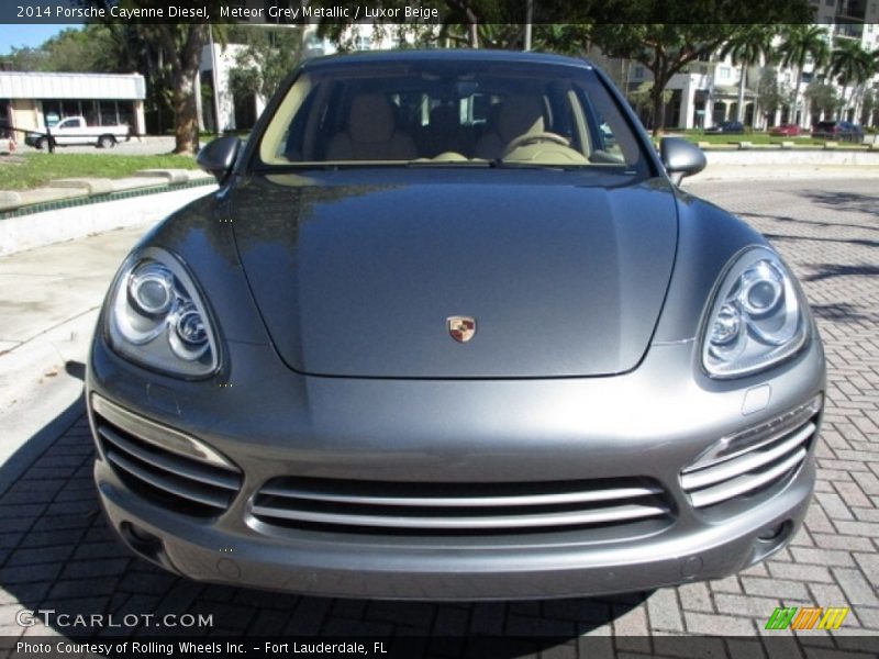 Meteor Grey Metallic / Luxor Beige 2014 Porsche Cayenne Diesel