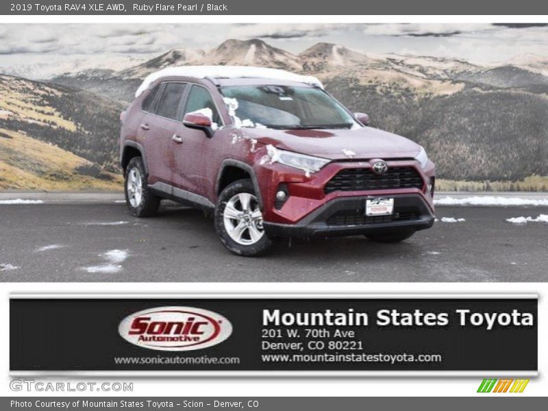 Ruby Flare Pearl / Black 2019 Toyota RAV4 XLE AWD