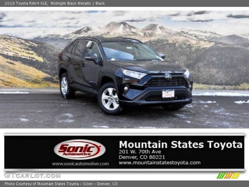Midnight Black Metallic / Black 2019 Toyota RAV4 XLE