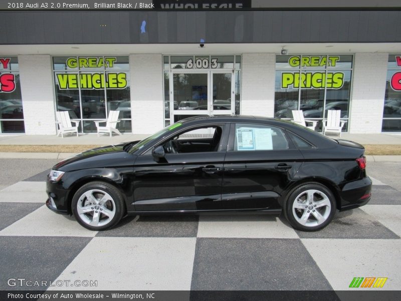 Brilliant Black / Black 2018 Audi A3 2.0 Premium