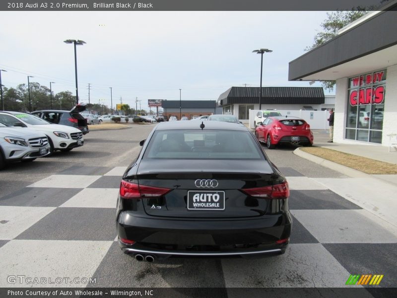 Brilliant Black / Black 2018 Audi A3 2.0 Premium