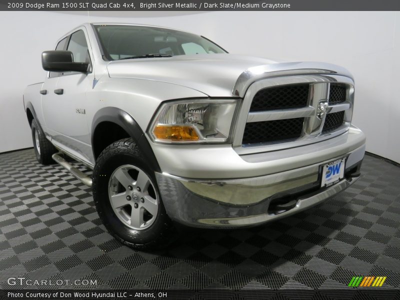 Bright Silver Metallic / Dark Slate/Medium Graystone 2009 Dodge Ram 1500 SLT Quad Cab 4x4