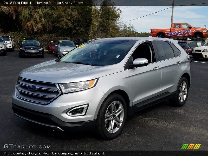 Ingot Silver / Ebony 2018 Ford Edge Titanium AWD