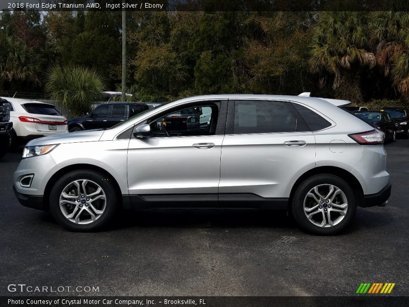 Ingot Silver / Ebony 2018 Ford Edge Titanium AWD