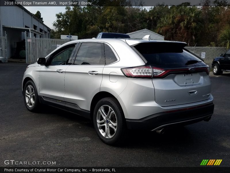 Ingot Silver / Ebony 2018 Ford Edge Titanium AWD