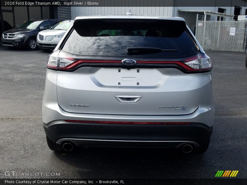 Ingot Silver / Ebony 2018 Ford Edge Titanium AWD