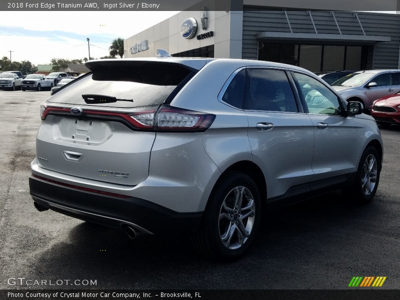 Ingot Silver / Ebony 2018 Ford Edge Titanium AWD